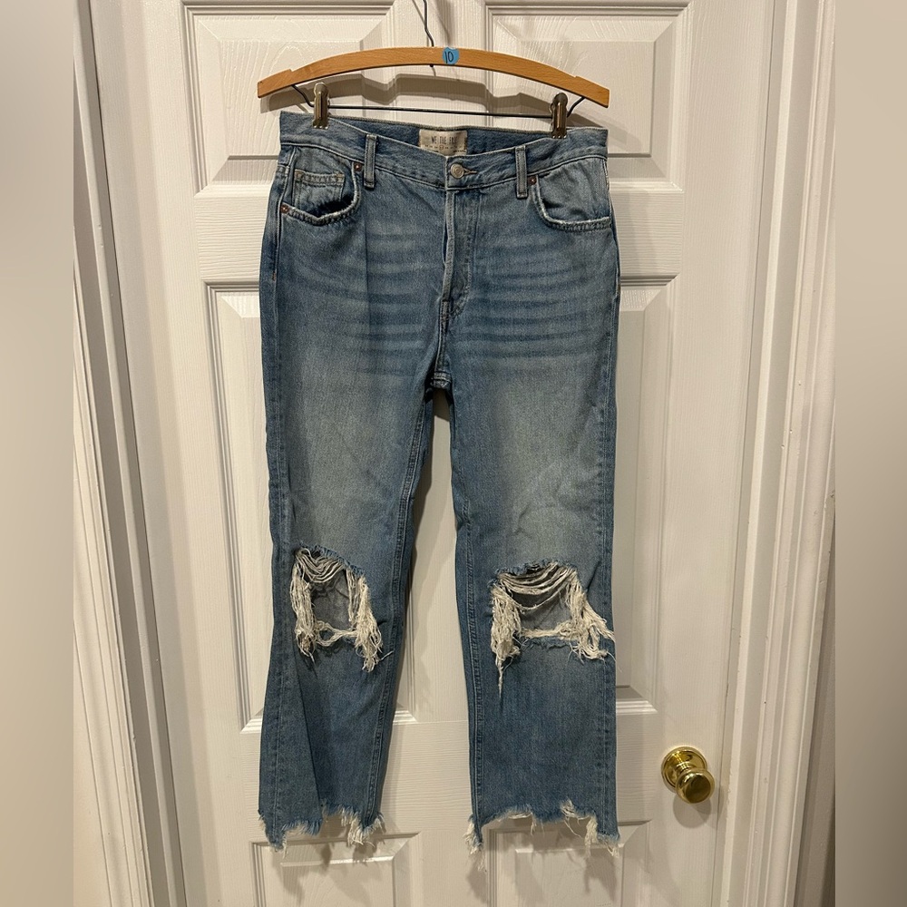 We the Free distressed denim